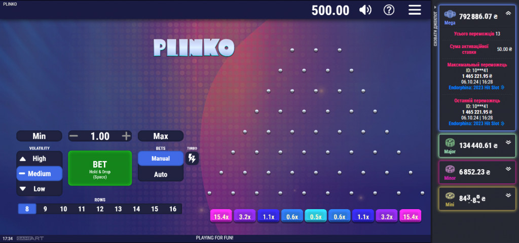 Plinko від Spribe